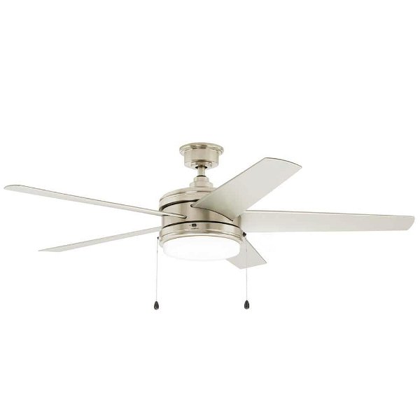 Home Decorators Collection Portwood 60 in. LED Indoor/Outdoor Brushed Nickel Ceiling Fan YG528-BN
