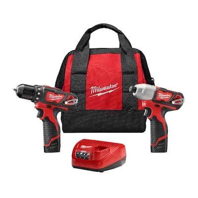 M12 12-Volt Lithium-Ion Cordless Drill Driver/Impact Driver Combo Kit w/ Two 1.5Ah Batteries, Charger Tool Bag (2-Tool)
