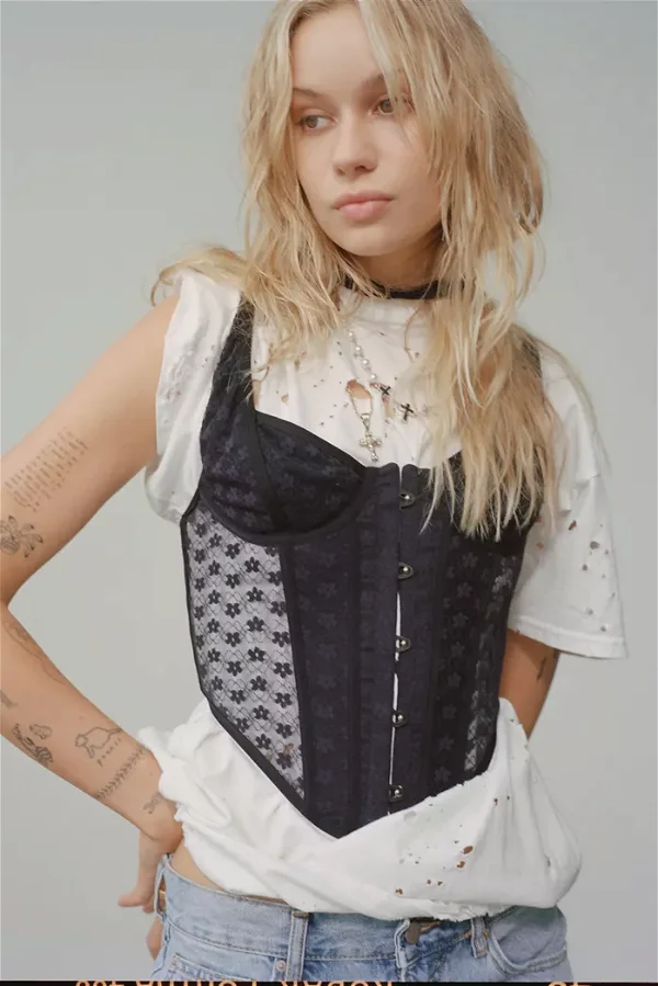 Out From Under Wildflower Lace Corset | Urban Outfitters