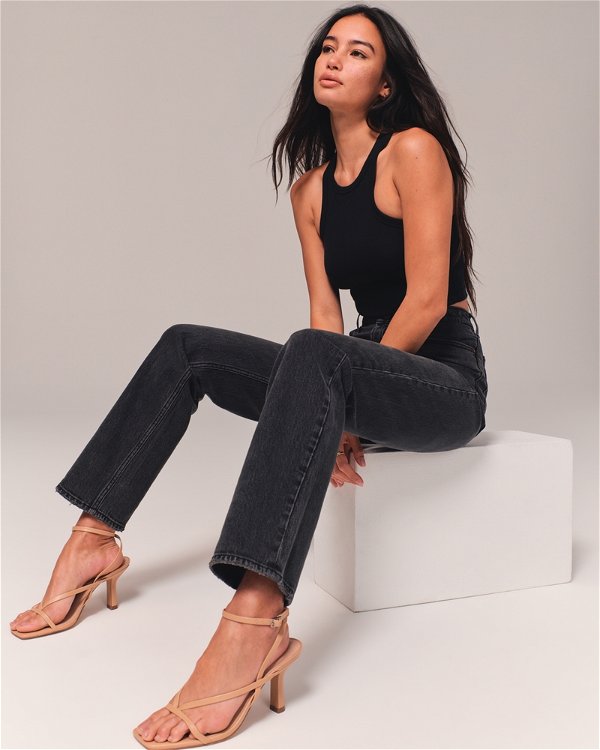 Women's Ultra High Rise 90s Straight Jean | Women's Bottoms | Abercrombie.com