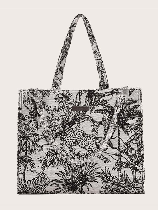 Tropical Large Capacity Tote Bag