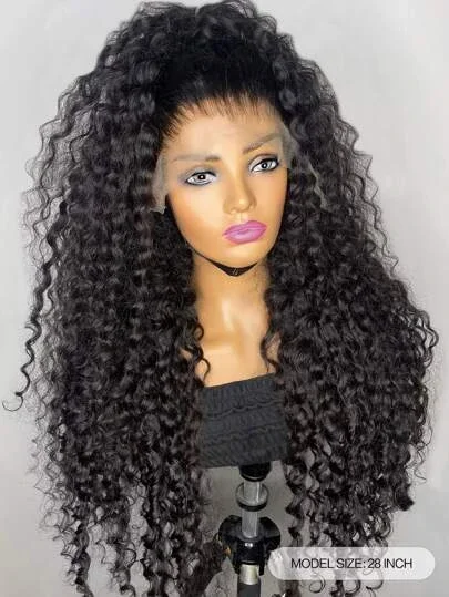 13*4 Lace Front Curly Human Hair Wig | SHEIN UK