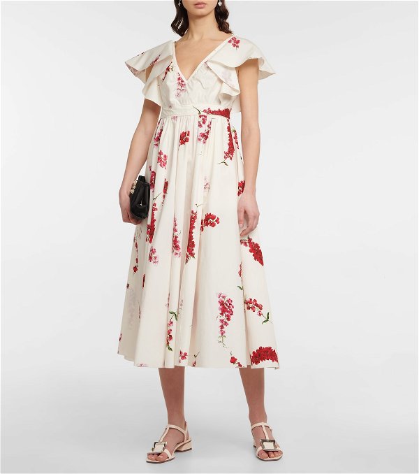 Giambattista Valli - Floral cotton midi dress | Mytheresa