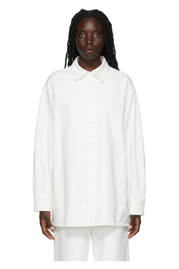 The Row: White Frannie Denim Shirt | SSENSE