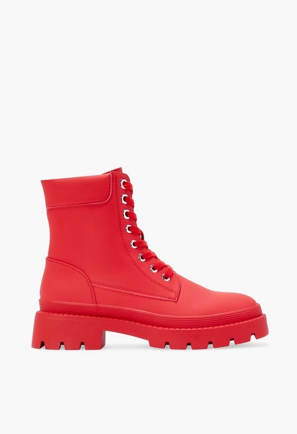 Tevos Combat Boot in High Risk Red - Get great deals at JustFab
