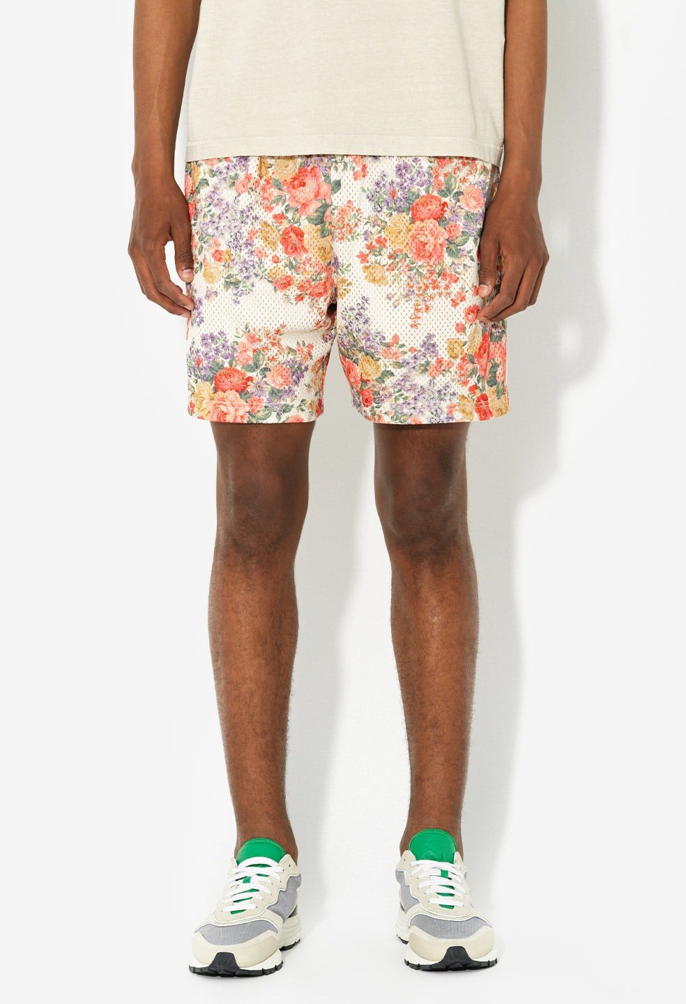 Practice Shorts / Ivory Tuscan Floral