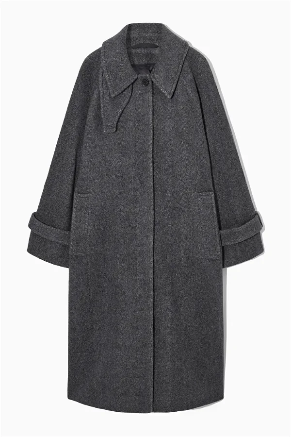 WOOL-BLEND TAILORED COAT - NAVY - Coats and Jackets - COS