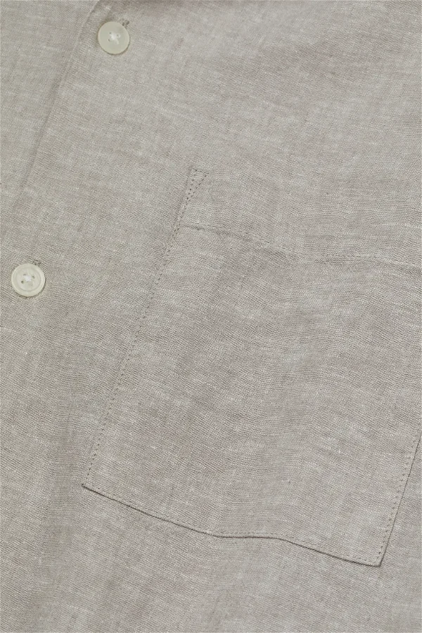 Regular Fit Linen-blend Shirt - Beige - Men | H&M US