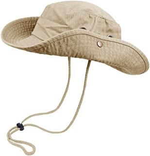 Amazon.com: Bucket Hats with String Wide Brim Hiking Fishing UV Sun Protection Safari Unisex Boonie : Sports & Outdoors