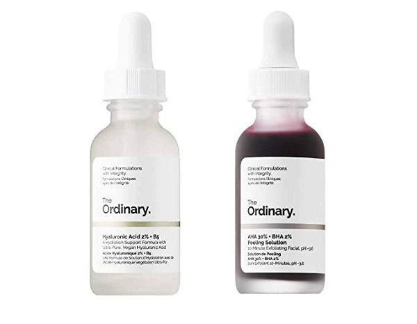 Amazon.com: The Ordinary Peeling Solution And Hyaluronic Face Serum! AHA 30% + BHA 2% Peeling Solution! Hyaluronic Acid 2% + B5! Help Fight Visible Blemishes And Improve The Look Of Skin Texture & Radiance! : Beauty & Personal Care