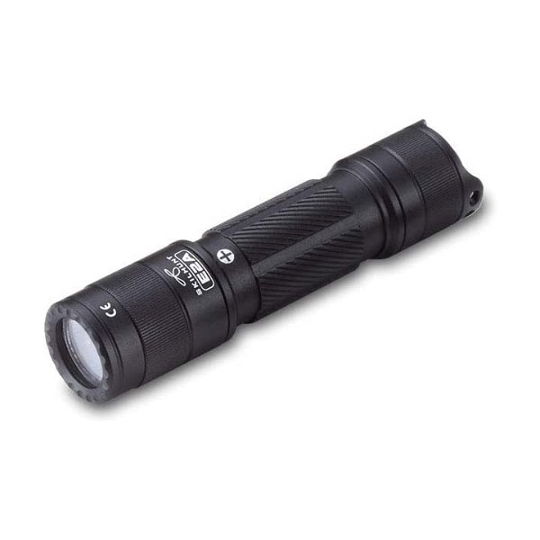 E2A 14500 AA EDC Pocket Keychain Flashlight, Super Bright 600 Lumens, Waterproof, for Camping Hiking Emergency (E2A High CRI Black with AA battery)