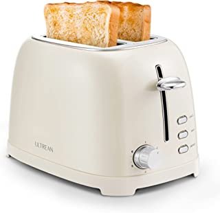Ultrean Toaster 2 Slice with Extra-Wide Slot, Stainless Steel Toaster with Removable Crumb Tray, Small Toaster with 6 Browning Settings, Cancel, Bagel, Deforest Functions, 825 W (Cream) : Amazon.ca: Home