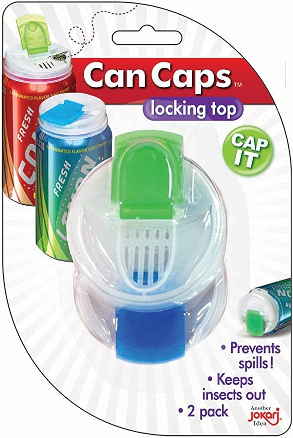 Amazon.com: Jokari Snap and Sip Can Caps, Pack of 2: Can Lids Soda: Home & Kitchen