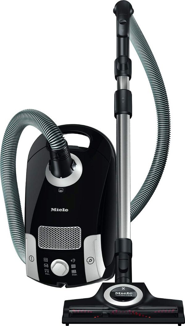 Miele Compact C1 Turbo Team Bagged Canister Vacuum, Obsidian Black Obsidian Black Compact Turbo
