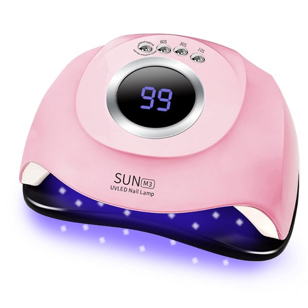 UV LED Nail Lamp, uv Light for Nails, 180W Professional Nail Dryer Gel Polish Light with 4 Timer Setting, Professional Nail Art Tools with Automatic Sensor, LCD Display