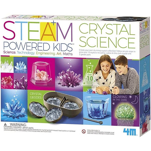 4M Deluxe Crystal Growing Combo Steam Science Kit - DIY Geology, Chemistry, Art, STEM Toys Gift for Kids & Teens, Boys & Girls [Amazon Exclusive]