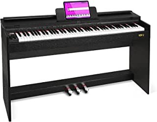 Amazon.com: Digital Piano, 88 Keys Weighted Home Digital Piano Hammer Action with Flip Key Cover and Furniture Stand, Power Adapter, Triple Pedals, Black, by Vangoa : Musical Instruments