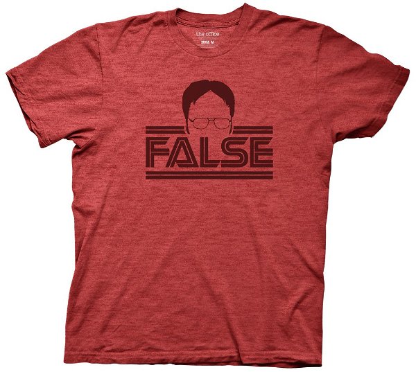Ripple Junction The Office Men's Dwight Silhouette False T-Shirt Red Large