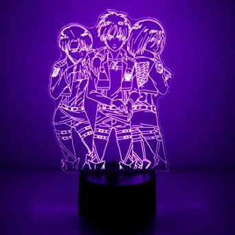 Amazon.com: 3D Illusion Attack On Titan Night Lights, Table Lamp USB Powered 7 Colors LED Night Lamp with Smart Touch Ideal for Japanese Anime Kids Fans Gift Room Decor : Tools & Home Improvement