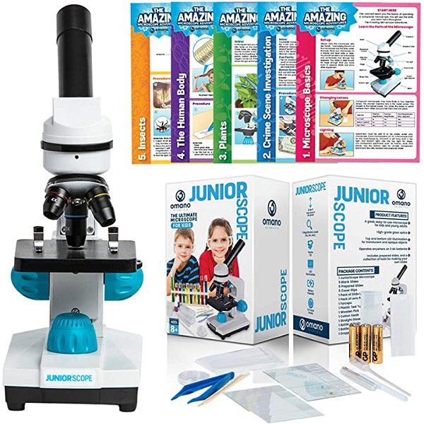 JuniorScope Microscope for Kids Microscope Science Kits for Kids Science Experiment Kits