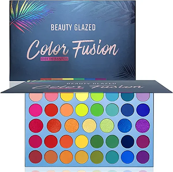 Amazon.com : Color Fusion Eyeshadow Palette Highly Pigmented 39 Shades Matte and Shimmers Makeup Palette, Blendable Waterproof Eye Shadow, No Flaking, Little Fall Out, Stay Long, Hard Smudge, Cruelty- Free Makeup Pallet, Full Face Eye Make Up for Beginners Any Skin Tones Shading and Contouring : Beauty & Personal Care