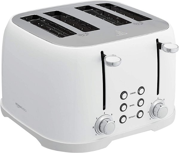 4-Slot Toaster, White