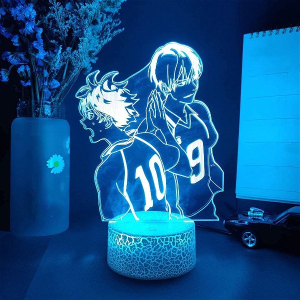 Amazon.com: Anime Night Light 3D Illusion Cartoon Character Hinata Shoyo & Kageyama Tobio Table Lamp USB Powered 7 Colors LED Lights with Touch Switch for Kids Gifts Bedroom Decoration : Tools & Home Improvement