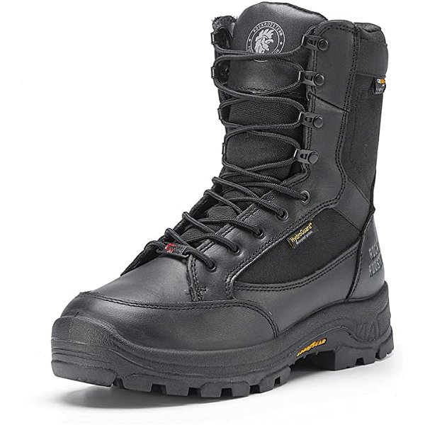 Rockrooster M.G.D.B Waterproof Military and Tactical Boots for men, 8 inch X-wide Soft toe, Comfortable Motorcycle Anti-Fatigue Boots, AB7013-9