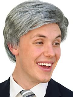 Amazon.com: TV Show Host Wig Adult Costume Gray Silver Old Man Grandpa Politician Comic Wig Mens Grey Hair Accessory : Clothing, Shoes & Jewelry