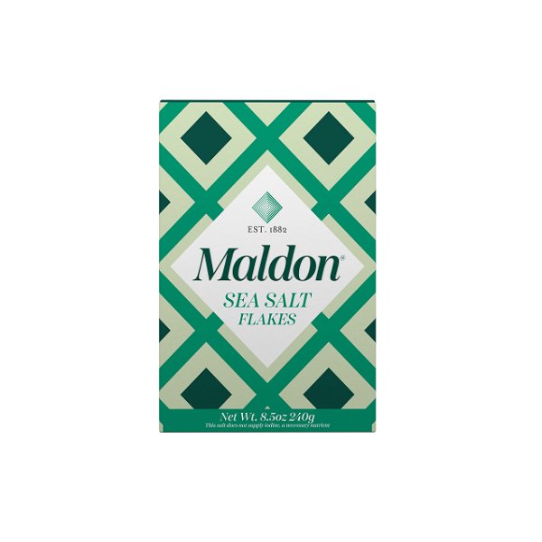 Maldon Salt, Sea Salt Flakes, 8.5 oz (240 g), Kosher, Natural, Handcrafted, Gourmet, Pyramid Crystals