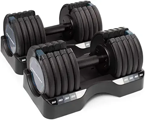Amazon.com : ProForm 50 lb. Select-a-Weight Dumbbell Pair, Black : Sports & Outdoors