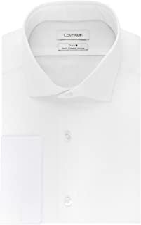 Calvin Klein Men's Dress Shirt Slim Fit Non Iron Stretch Solid French Cuff : Clothing, Shoes & Jewelry
