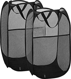 AmazonSmile: Popup Laundry Hamper (1 & 2 Pack) Foldable Pop-up Mesh Hamper Dirty Clothes Basket with Carry Handles by Simplized : Home & Kitchen