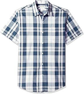 Amazon.com: Amazon Essentials Men's Regular-Fit Short-Sleeve Poplin Shirt : Clothing, Shoes & Jewelry