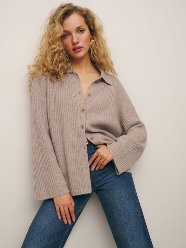 Fantino Cashmere Collared Cardigan - Sustainable Sweaters | Reformation
