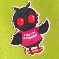 Mothman sticker on Storenvy