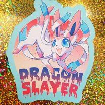 Sylveon "Dragon Slayer" Sticker on Storenvy