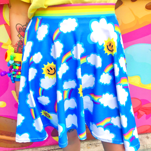 Cloudy Sky Skater Skirt · CANDY☆TRAP · Online Store Powered by Storenvy
