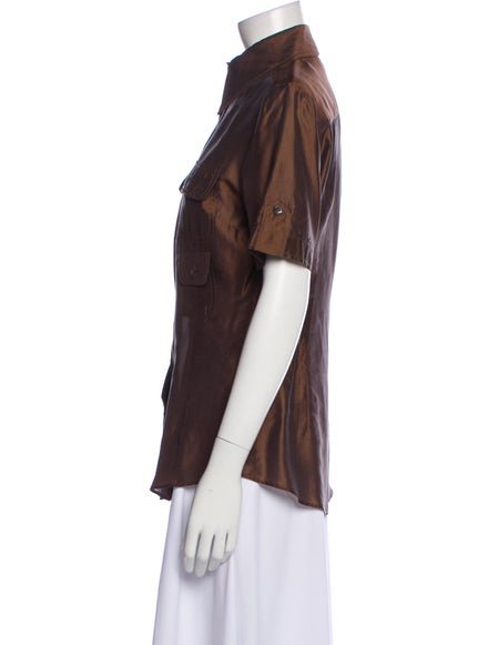 Dolce & Gabbana Vintage 2000's Button-Up Top - Brown Tops, Clothing - DAG319549 | The RealReal