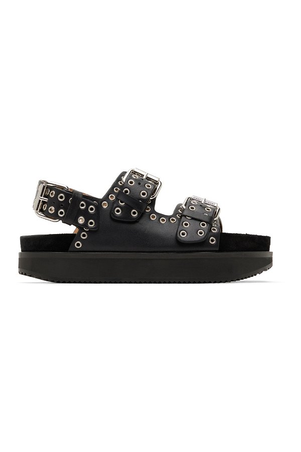 Isabel Marant - Black Leather Ophie Sandals