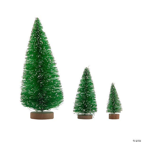 Green Frosted Sisal Tree Assortment - 8 Pc. | Oriental Trading