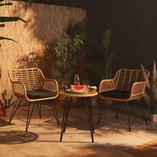 Bay Isle Home Evadne Round 2 - Person 50Cm Long Bistro Set with Cushions | Wayfair.co.uk
