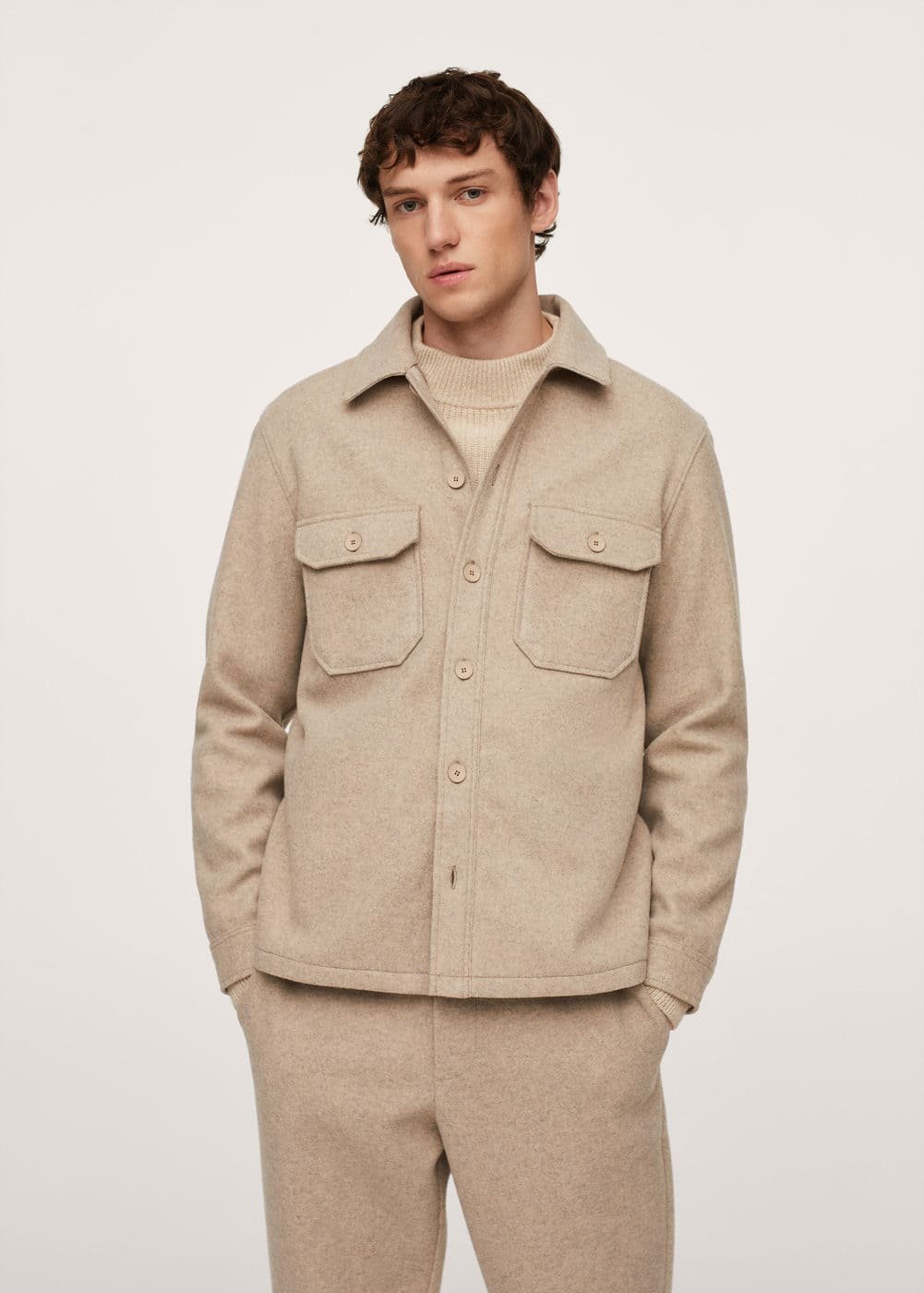 Pocket textured jacket - Men | Mango Man USA