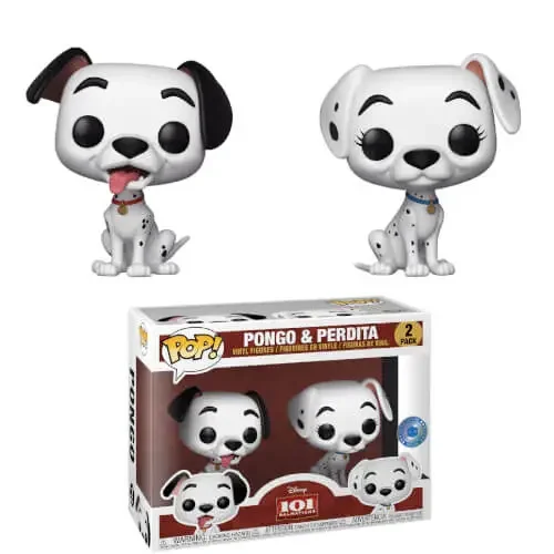 PIAB EXC Disney 101 Dalmatians Pongo & Perdita Funko Pop! Vinyls 2 Pack | Pop In A Box US