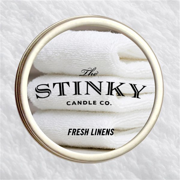 Fresh Linens Candle (4 oz) - Stinky Candle Co.