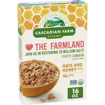Cascadian Farm Oats & Honey Granola Breakfast Cereal  - 16oz