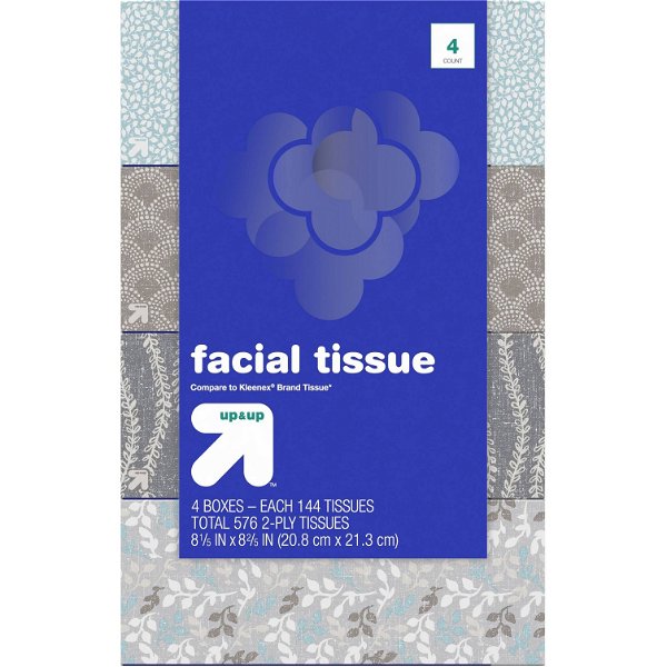 Facial Tissue - 4pk/144ct - up &#38; up&#8482;