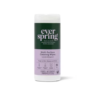 Lavender & Bergamot Multi Surface Cleaning Wipes - 35ct - Everspring™ : Target
