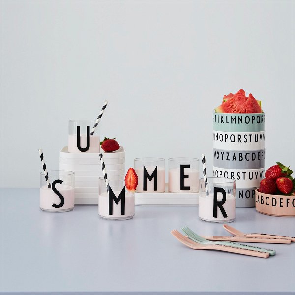 DESIGN LETTERS Personal Drinking Glass All Letters A-Z
