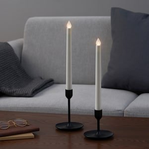 ÄDELLÖVTRÄD LED candle, white/indoor, 11" - IKEA